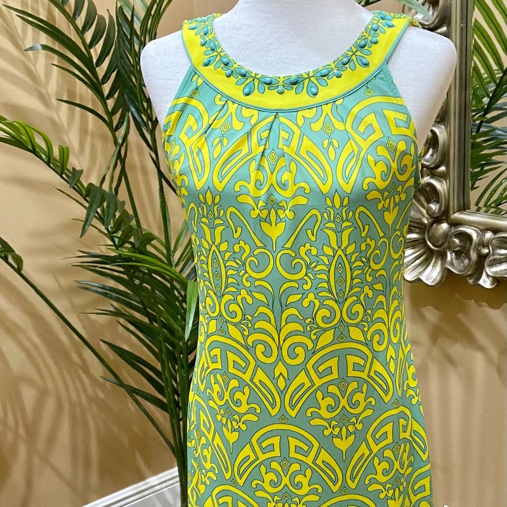 Hale Bob Beaded Neck Dress